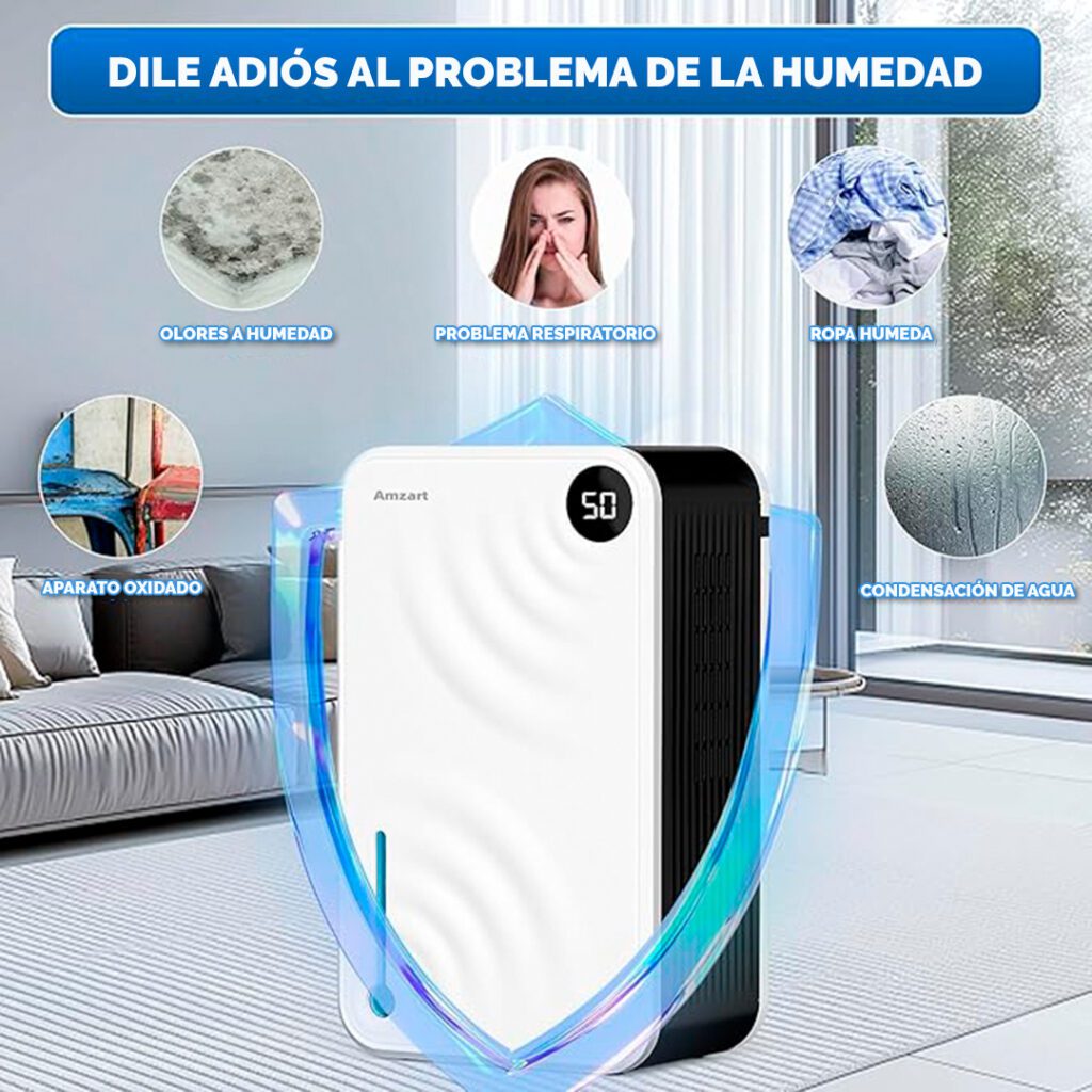 Deshumidificador Amzart RX-02 elimina la humedad